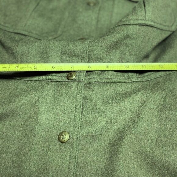 Auth. Fendi Roma Short Coat/ Dress Olive Green Color Size Small Belted - Picture 9 of 13